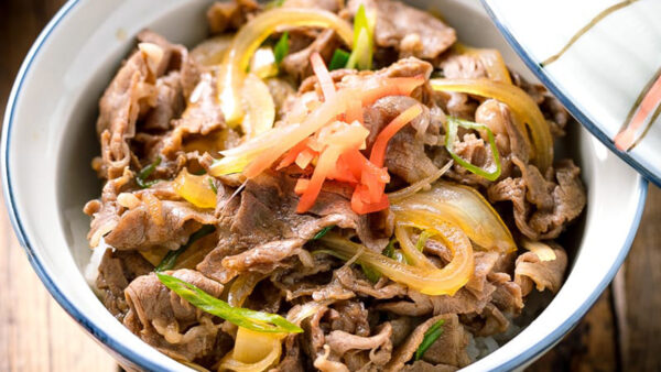 Rice Cooker Gyudon, Japanese Beef Rice Bowl